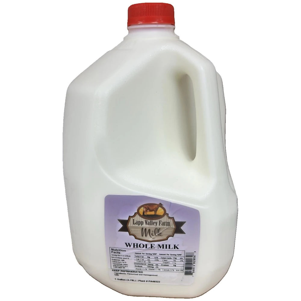 Lapp Valley Farm Whole Milk, 1 Gallon (3.78L)
