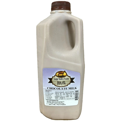 Lapp Valley Farm Chocolate Milk, 1/2 Gallon (1.89L)