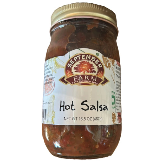 September Farm Hot Salsa, 16.5 oz (467g)