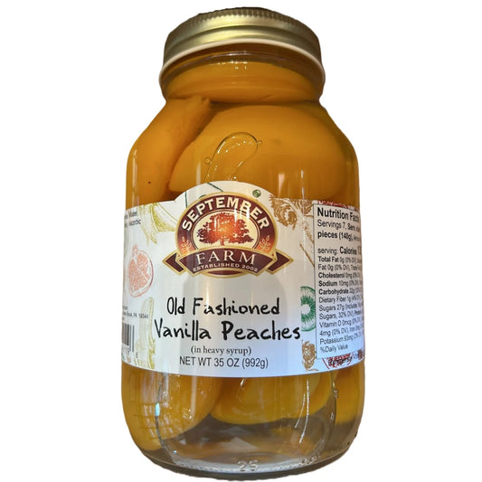 September Farm Vanilla Peaches Old Fashioned, 35 oz (992g)